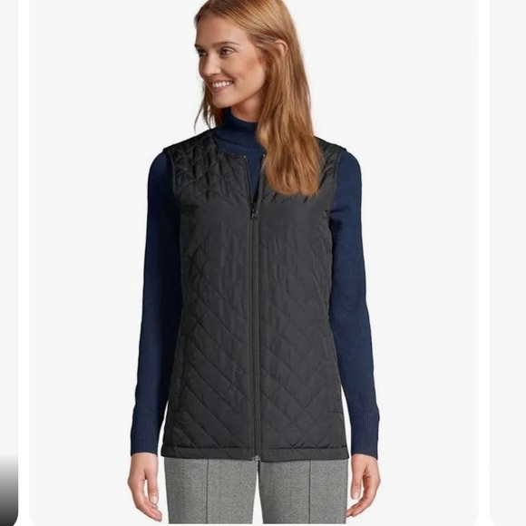 LANDSEND Womens Waterproof Insulated 3 in 1 Rain Coat Parka Optional Vest Black - Picture 4 of 6